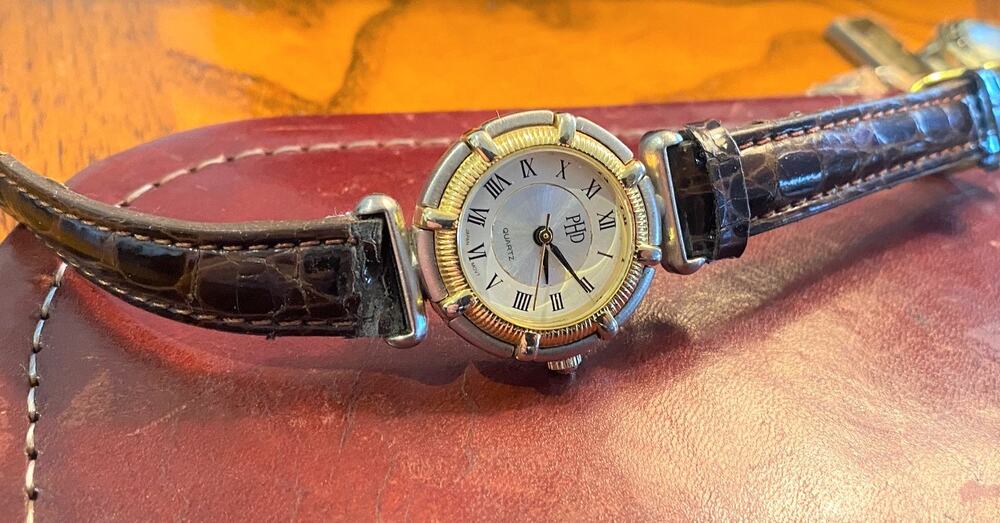 VTG women's PDH Watch, Two Tone with Leather Band